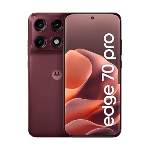 Smartphone Motorola Edge 70 PRO 5G - 256GB 24GB (12GB RAM+12GB Ram Boost), 4 câmeras de 50MP, Tela 1.5K extreme AMOLED 144Hz, Bateria 6500 mAh, IP68/IP69 - Vinho
