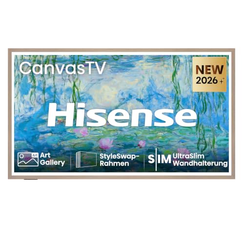 (-36%) Hisense 55S7DS Canvas TV, 55 Zoll, 4K QLED, Kunst-Galerie, Hi-Matte Display, UltraSlim Wandhalterung, Dolby Vision IQ, 144Hz, Game Mode Pro, DTS Virtual X, 4K Hi-QLED Colour, FreeSync Premium, 2.0.2CH