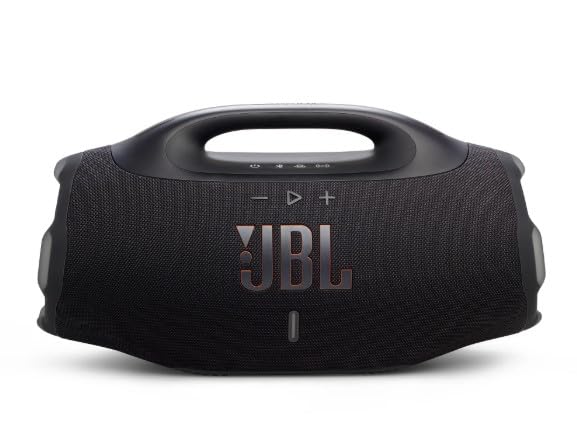 Caixa de Som Bluetooth Boombox 4 JBL, com AI Sound Boost, até 34h de bateria, IP68 e Áudio Lossless Preta
