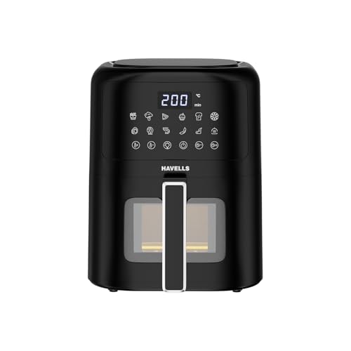 Havells Prolife Vista Digital Air Fryer 4.2 Ltr|1350 Watts|See Through Window|Aerocrisp Tech: Rapid air circulation in every direction|Non Stick Silic