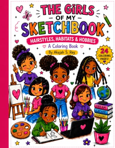 The Girls of My Sketchbook coloring book cover