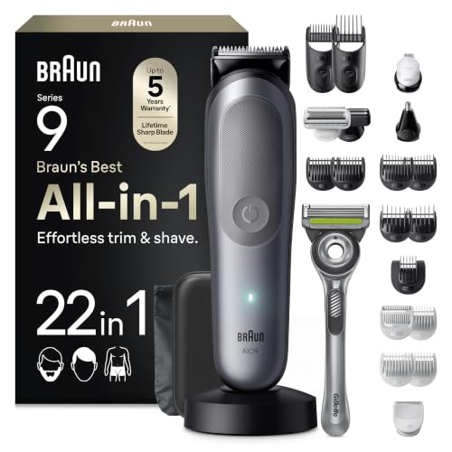 ⚡ BLITZDEAL (-38%) Braun Multigroom All-in-One Series 9, 22-in-1 Trimmer, AIO9545, Grau