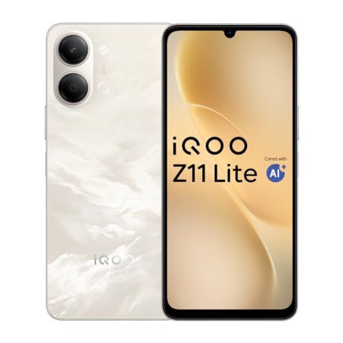 iQOO Z11 Lite 44W 5G (Solar Flame, 4GB RAM, 128GB Storage) | 6500mAh Battery with 44W Fast Charging* | Dimensity 6300 with 579k+ AnTuTu Score* | Origi