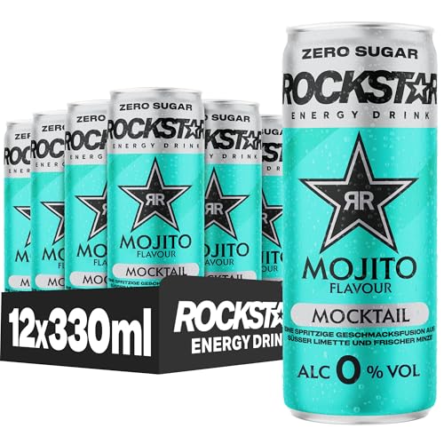 (-19%) Rockstar Energy Drink Mocktail Mojito Zero Sugar, 12x330ml – 0,0%