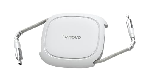 Lenovo 240W USB-C Retractable Cable, 4ft, 5W–240W Adaptive Charging, GaN Charger Compatible, for Laptops, MacBook, Phones, Tablets, Switch & Power Ban