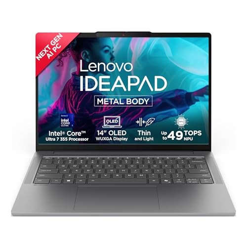 Lenovo IdeaPad Slim 5 Intel Core Ultra 7 355 Next-Gen AI PC (16GB RAM/512GB SSD/14 (35.5cm)/WUXGA OLED/Copilot+ PC/Windows 11/MSO 365 Basic+Office 202