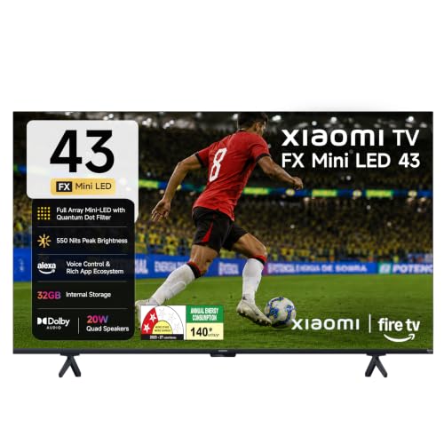 Xiaomi 108 cm (43 inches) Smart TV MiniLED QLED Fire TV L43MC-FSMIN