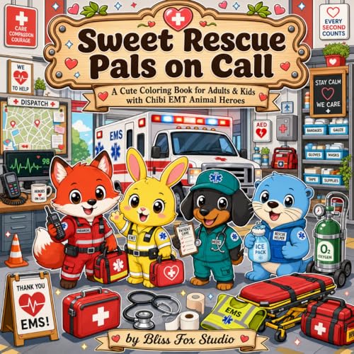 Sweet Rescue Pals on Call coloring book cover