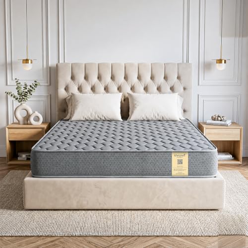 Shayan Orthopedic Memory Foam Mattress | 4 inch Double Size | HR Foam Support with Motion Isolation | Breathable Knitted Fabric | Pressure Relief & Sp