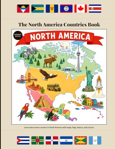 The North American Countries Book - Black & White Edition