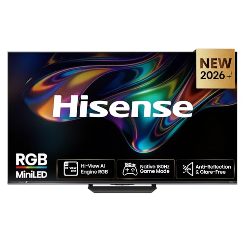 (-41%) Hisense 85UR8DS Fernseher 85 Zoll, 4K UHD, RGB Mini LED, Smart TV, 180Hz, Hi-View AI Engine RGB, Dolby Vision.Atmos, AI RGB Lichtsensor, AI 4K Upscaler, AMD FreeSync Premium Pro, Tuned by Devialet