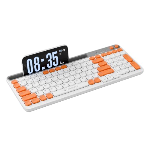 Zebronics Keypad X3 Wireless Keyboard, 102 Keys, 12 Multimedia Keys, 2.4GHz + BT, UV Coated Keycaps, Mobile & Tablet Holder, ₹ Rupee Key, Retractable 