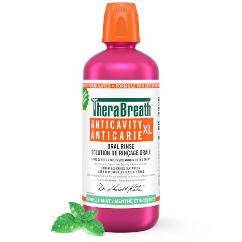 TheraBreath Anticavity Oral Rinse, Sparkle Mint, 1L