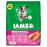 IAMS Proactive Health Sensitive Skin Dry Dog Food, Salmon & Rice, 36 lb