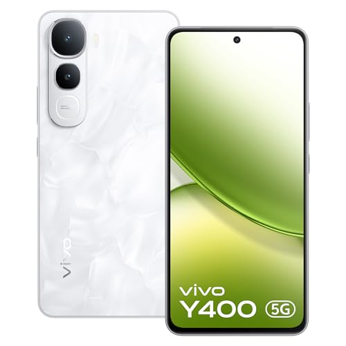 vivo Y400 5G (Pearl White, 8GB RAM, 128GB Storage) with No Cost EMI/Additional Exchange Offers