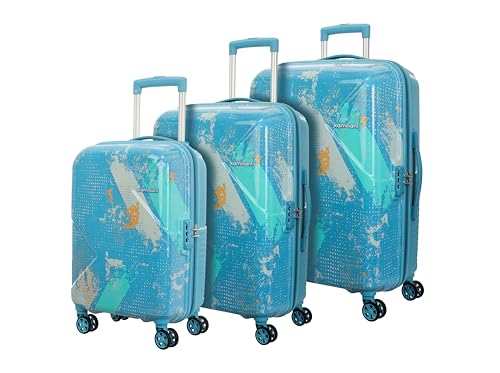 Kamiliant by American Tourister ATHER | Printed Trolley Bag Set of 3 (55+68+79 cms) for Travel|Hard Case Polypropylene (PP) Suitcase|360° 8-Wheel Spin