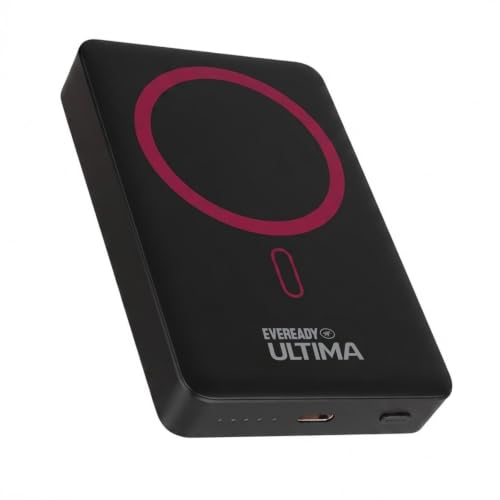 Eveready Ultima MagSafe Compatible Power Bank PB32, 10,000mAh, 22W Wired & 15W Wireless Fast Charging, Compatible with iPhone 12 & Above, Android & Qi