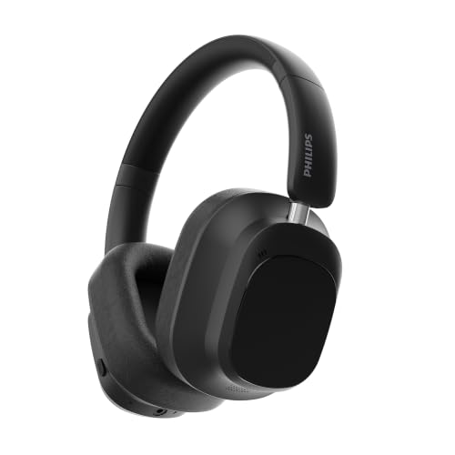 PHILIPS TAH6550 Bluetooth Wireless Over-Ear Headphones with 3 Mics, 60 Hours Battery Life, 40mm Drivers, Bluetooth 5.3, Dual Pairing, USB-C Charging, 