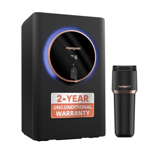 Aquaguard Aspire Glow RO+UV+Copper+Alkaline Water Purifier | 2-Year Unconditional Warranty | Intelligent Halo Lights & TDS Display | 5th Gen UV LED | 