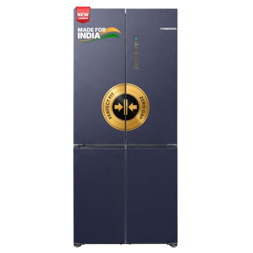 Bosch 503L, फ्रॉस्ट फ्री 4 डोर साइड-बाय-साइड रेफ्रिजरेटर परफेक्ट फिट तकनीक के साथ, ज़ीरो गैप, वॉल टक्कर को रोकता है, विटाफ्रेश प्लस टेक्नोलॉजी (2026 म