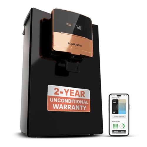 Aquaguard Enrich Ritz Pro RO+UV+Copper+Alkaline Water Purifier 2-Year Unconditional Warranty | Smart Purifier & TDS Display | Stainless Steel Tank | N