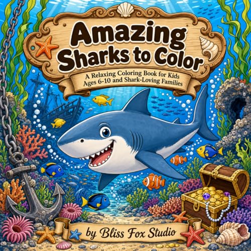 Amazing Sharks to Color cover