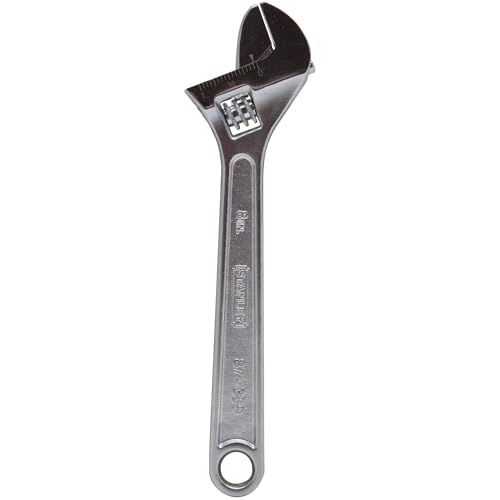 STANLEY 87-369 8" (200mm) Adjustable Wrench, Lightweight Handle Design, Chrome Plated, Ideal for Plumbing, Automotive, Furniture Assembly, Outdoor Equ