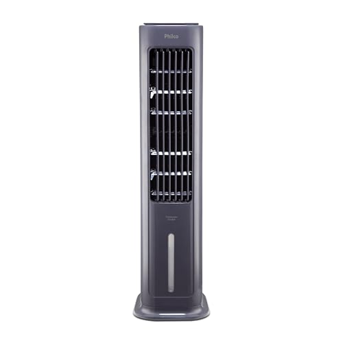 Climatizador de Ar Torre Philco PCL06A 6L Ventila Umidifica Purifica com Painel Digital e Controle Remoto 80W 220V