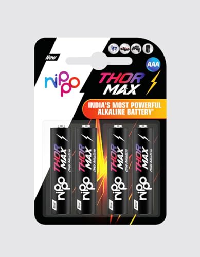 Nippo Thor MAX AAA Alkaline Battery (Pack of 4) Nippo Thor MAX AAA Alkaline Battery (Pack of 4)