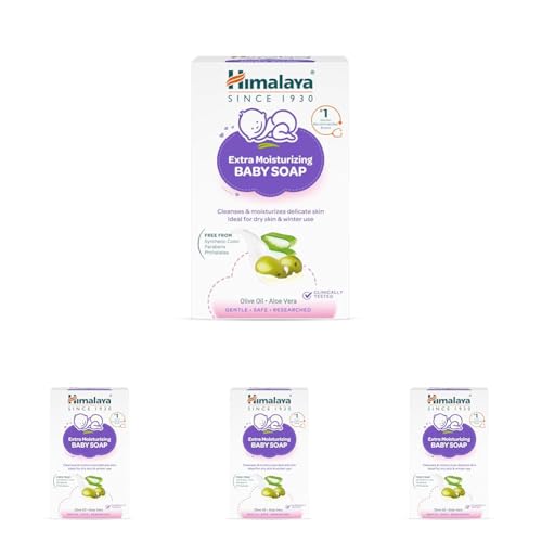 Extra Moisturizing Baby Soap for Dry Skin | B3G1-125g Helps Lock In Moisture With Aloe-Milk Moisture Complex of Almond & Olive Oil | Clinically Tested