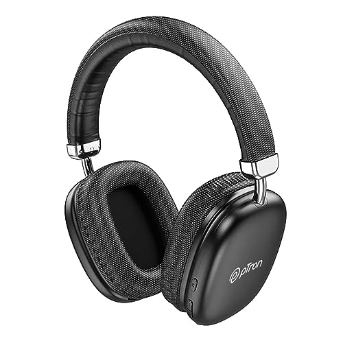 pTron Studio Ultima, 35dB ANC, 70Hrs Playtime, 40mm Driver, Pristine Sound, AI-ENC Calls, BT5.3, Over-Ear Bluetooth Headphones with Mic, Wired/Wireles