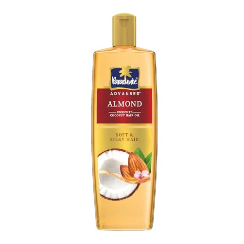 Parachute Advansed Almond enriched Coconut Hair Oil with Vitamin E, 100ml|Nourishes & Softens Hair | Helps Control Hair Fall| Helps Promotes Hair Grow