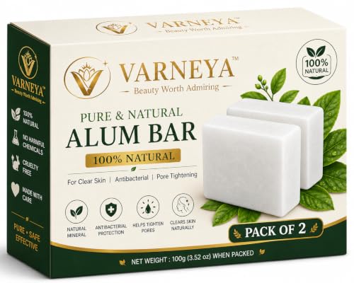 Naturals Pure Alum Bar 100g | Potash Alum (Fitkari) | 100% Natural Crystal Alum | Premium Quality | Ideal for Shaving, Skincare & Traditional Use (Pac