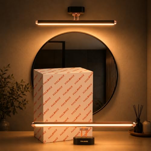 Halonix Signia 6W 3-in-1 Color Changing Mirror Light/Picture Light | Adjustable Color (Warm White, Natural White & Cool White) | Vanity Light | Decora