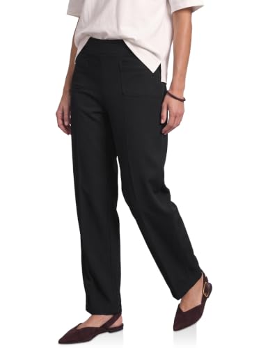 (-38%) Street One High Waist Straight Leg Hose im Casual Fit Black 42