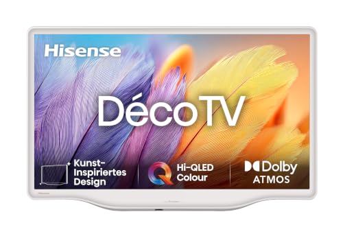 (-14%) Hisense 43S5DQ Deco TV, 108cm (42 Zoll), UHD QLED, HDR10, Dolby Atmos, QLED Colour, 60Hz, DVB-T2+C+S2 Tuner, WiFi, HDMI, Gallerie Mode, Kunst-Inspiriertes Design, Rauschreduzierung, DTS Virtual: X