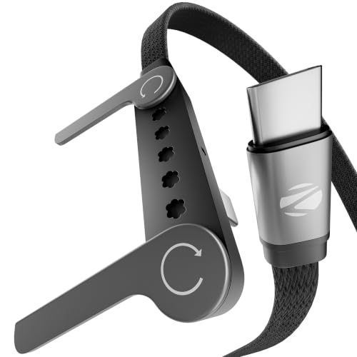 Zebronics Wattz 100CC2 Type-C to Type-C Cable, 1.5m Braided, 100W PD, 5A Fast Charging, 480Mbps Data Transfer, Charge & Sync, Phone Holder, Mobile, Ta