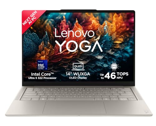 Lenovo Yoga Slim 7 Aura Edition Intel Evo Core Ultra 5 322 (16GB RAM/512GB SSD/14 (35.5cm)/WUXGA OLED/Copilot+ PC/Windows 11/MSO 365 Basic+Office24/Se