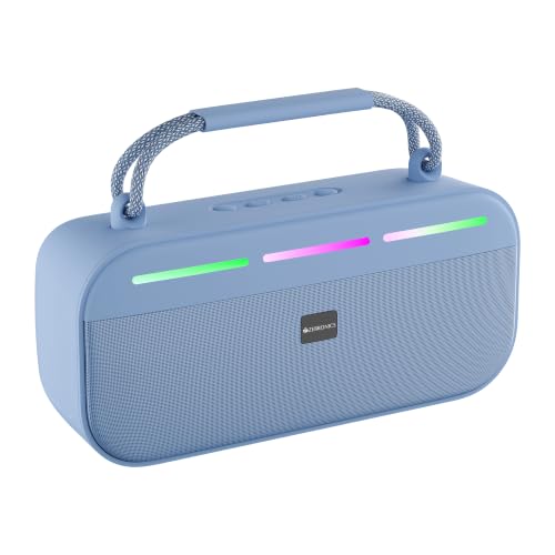 Zebronics Sound Feast 45 Portable Bluetooth Speaker, 20W RMS, Up to 5h Playback, 6.6cm Driver, Deep Bass, 4 RGB Modes, BT v5.4, USB, mSD, TWS, Type-C 