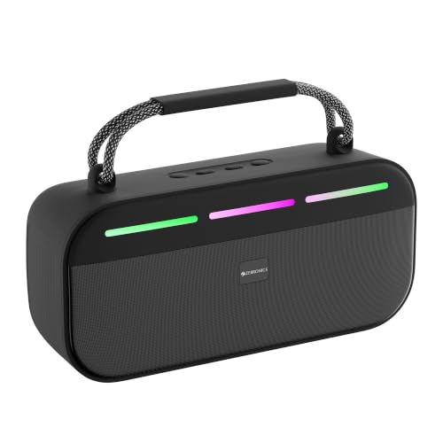 Zebronics Sound Feast 45 Portable Bluetooth Speaker, 20W RMS, Up to 5h Playback, 6.6cm Driver, Deep Bass, 4 RGB Modes, BT v5.4, USB, mSD, TWS, Type-C 