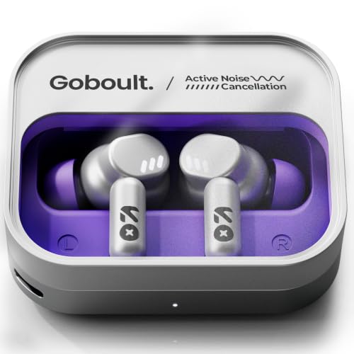 GOBOULT Newly Launched Tenet Pro with ANC TWS Earbuds, 75H Playtime, Amp App Support, 32dB ANC, Quad Mic ENC, Dual Device Pairing, 13mm Driver Ear Bud