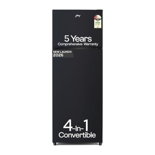 Godrej 330L 2 Star | 5 years Comprehensive Warranty| New Launch| AI Powered| 4-in-1 Convertible| 95%+ Food Surface Disinfection | Inverter Frost Free 