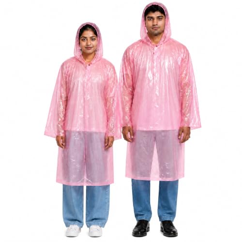 Robustt Disposable Rain Card for Unisex | Pocket Raincoat for Travel | Waterproof Disposable Raincoat with Hood | Universal F