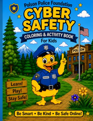 Cyber Safety Coloring & Activity Book for Kids paperback cover