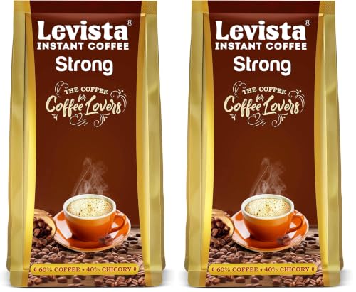 Levista Strong Instant Coffee (200 Gram Pouch) (Pack of 2)