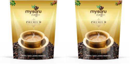 MYSURU COFFEE Premium Filter Coffee Powder 100g | Aromatic Taste [80% Coffee - 20% Chicory] | Traditional South Indian Blend | Freshly Roasted Ground 