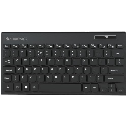 Zebronics K16 Wired Keyboard, 79-Key Layout with Integrated Multimedia Keys, 1.1m Cable Length, ₹ Rupee Key, UV Coated Keys, Spill-Proof Design, USB I