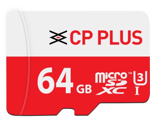 CP PLUS 64GB microSDXC Memory Card Grade UHS-3 Class 10, Up to 70 Mbps Reading & 30 Mbps Writing Speed with High Performance of Data Transfer & Lower 