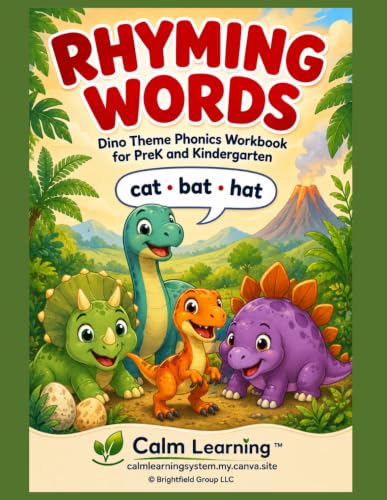 Dino Rhyming Words Workbook cover