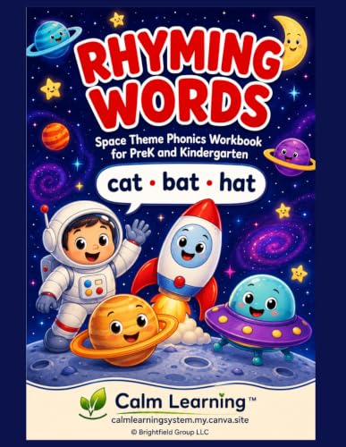 Space Rhyming Words Workbook cover